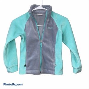 Columbia Fleece Mint‎ Green Gray Jacket 6